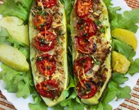 Кабачки с фаршем в духовке.</p>
<p>Как приготовить