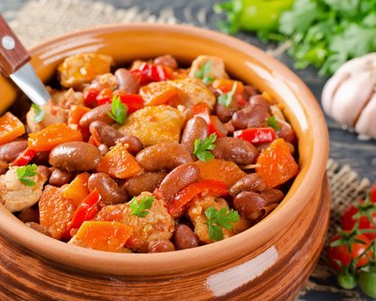 Фасоль с мясом