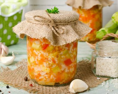 Салаты с рисом на зиму